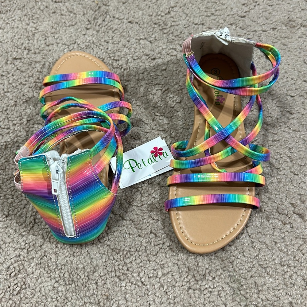 Rainbow Strappy Sandals